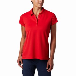 Columbia PFG Innisfree™ Kortärmad Polo Dam LjusRöda (IJEOQ8721)